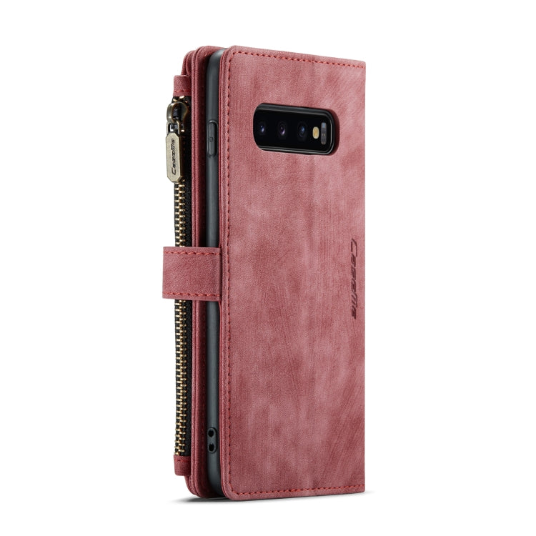 For Samsung Galaxy S10+ CaseMe-C30 PU + TPU Multifunctional Horizontal Flip Leather Case with Holder & Card Slot & Wallet & Zipper Pocket(Red) - Galaxy Phone Cases by CaseMe | Online Shopping UK | buy2fix
