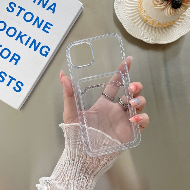 For iPhone 13 mini Transparent Card Slot Shockproof TPU Protective Case - iPhone 13 mini Cases by buy2fix | Online Shopping UK | buy2fix