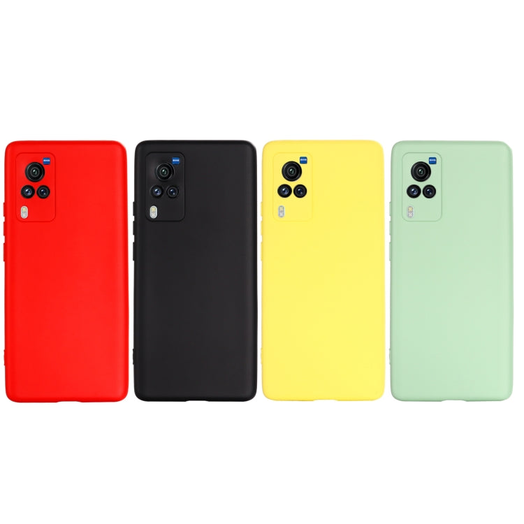 For vivo X60 Pro 5G Foreign Version Solid Color Liquid Silicone Shockproof Full Coverage Protective Case(Green) - vivo Cases by buy2fix | Online Shopping UK | buy2fix