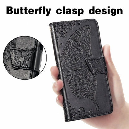 For Asus Zenfone 8 Flip Butterfly Love Flower Embossed Horizontal Flip Leather Case with Holder & Card Slots & Wallet & Lanyard(Black) - ASUS Cases by buy2fix | Online Shopping UK | buy2fix