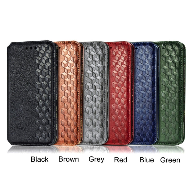 For Motorola Edge 20 Lite Cubic Grid Pressed Horizontal Flip Magnetic PU Leather Case with Holder & Card Slots & Wallet(Green) - Motorola Cases by buy2fix | Online Shopping UK | buy2fix