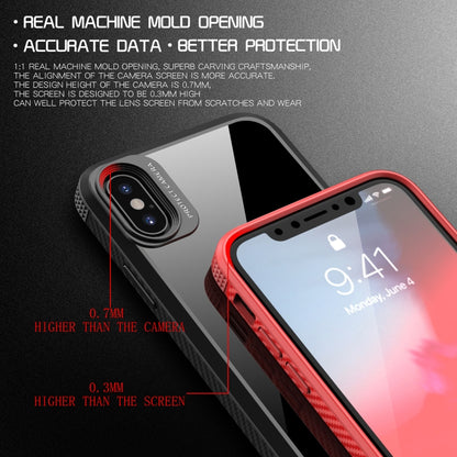 For iPhone XS Max MG Series Carbon Fiber TPU + Clear PC Four-corner Airbag Shockproof Case(White) - More iPhone Cases by buy2fix | Online Shopping UK | buy2fix