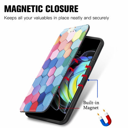 For Motorola Edge 20 Colorful Magnetic Horizontal Flip PU Leather Case with Holder & Card Slot & Wallet(Colorful Cube) - Motorola Cases by buy2fix | Online Shopping UK | buy2fix