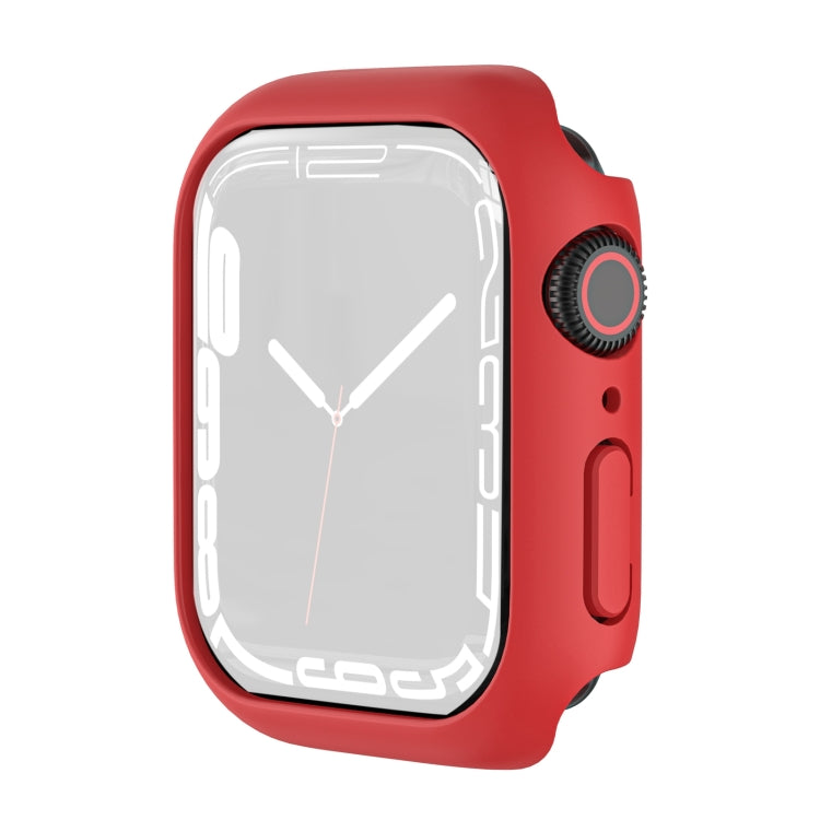 Shockproof TPU Protective Case For Apple Watch Series 9 / 8 / 7 41mm(Red) - Watch Cases by buy2fix | Online Shopping UK | buy2fix
