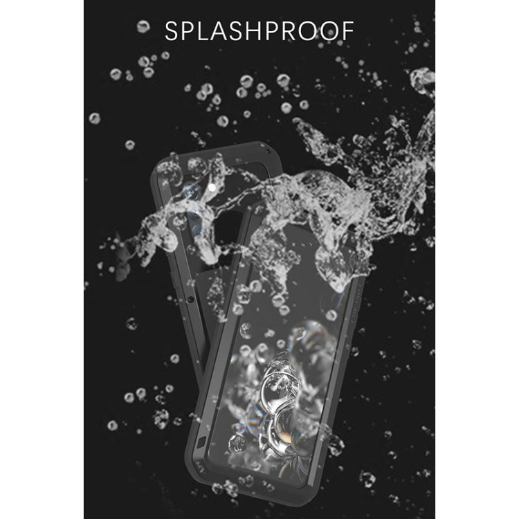 For Samsung Galaxy S21 FE LOVE MEI Metal Shockproof Waterproof Dustproof Protective Phone Case with Glass(Black) - Galaxy Phone Cases by LOVE MEI | Online Shopping UK | buy2fix