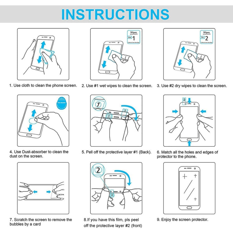 50 PCS 0.26mm 9H 2.5D Tempered Glass Film For Ulefone S7 - Ulefone Tempered Glass by buy2fix | Online Shopping UK | buy2fix