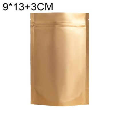 100 PCS/Set Matte Aluminum Foil Snack Stand-up Pouch, Size:9x13+3cm(Gold) - Preservation Supplies by buy2fix | Online Shopping UK | buy2fix