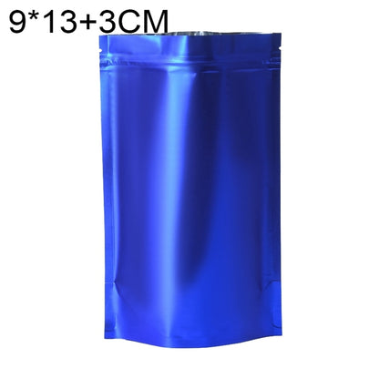 100 PCS/Set Matte Aluminum Foil Snack Stand-up Pouch, Size:9x13+3cm(Blue) - Preservation Supplies by buy2fix | Online Shopping UK | buy2fix