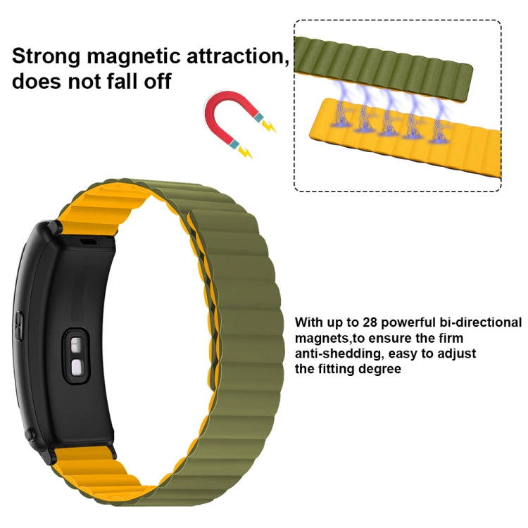 For Fitbit Charge 2 Silicone Magnetic Watch Band(Army Green) - Watch Bands by buy2fix | Online Shopping UK | buy2fix