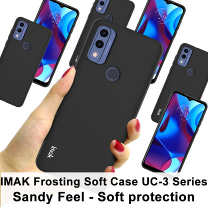 For Motorola G Pure imak UC-3 Series Shockproof Frosted TPU Phone Case(Black) - Motorola Cases by imak | Online Shopping UK | buy2fix