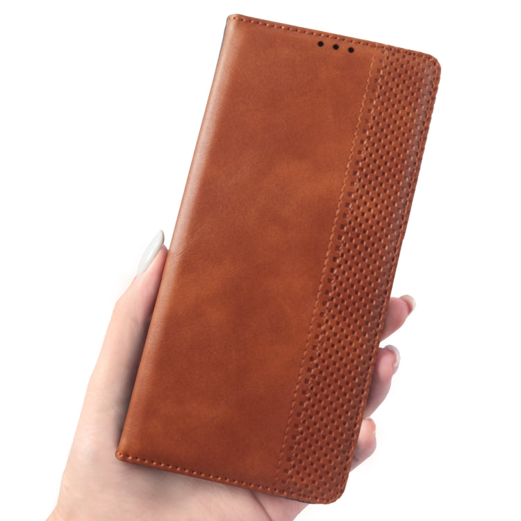 For Doogee S96 Pro Magnetic Buckle Retro Texture Leather Phone Case(Brown) - Doogee Cases by buy2fix | Online Shopping UK | buy2fix