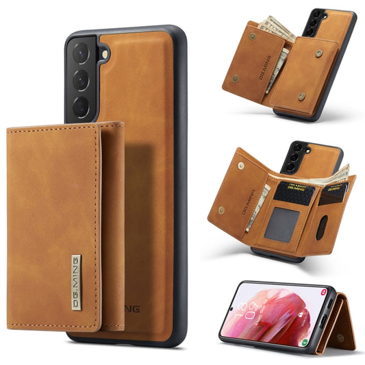 For Samsung Galaxy S22 5G DG.MING M1 Series 3-Fold Multi Card Wallet Phone Case(Brown) - Galaxy S22 5G Cases by DG.MING | Online Shopping UK | buy2fix