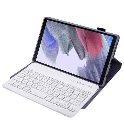 A220 Candy Color TPU Detachable Bluetooth Keyboard Leather Case with Bracket For Samsung Galaxy Tab A7 Lite 8.7 T220 / T225(Purple) - Samsung Keyboard by buy2fix | Online Shopping UK | buy2fix