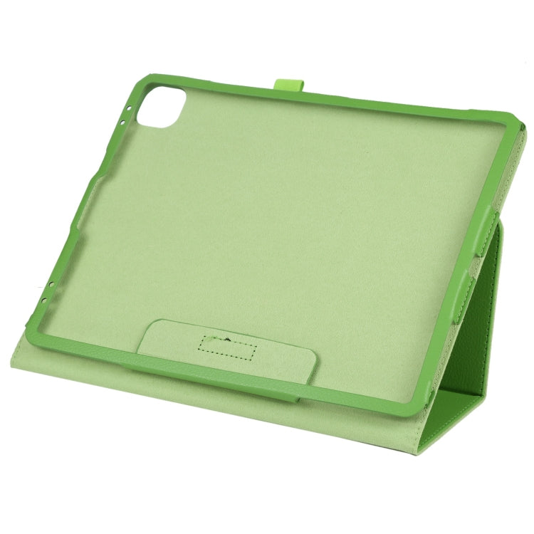 For iPad Air 13 2024 / iPad Pro 12.9 2022 / 2021 / 2020 / 2018 Litchi Texture Solid Color Leather Tablet Case(Green) - iPad Pro 12.9 (2022/2021) Cases by buy2fix | Online Shopping UK | buy2fix