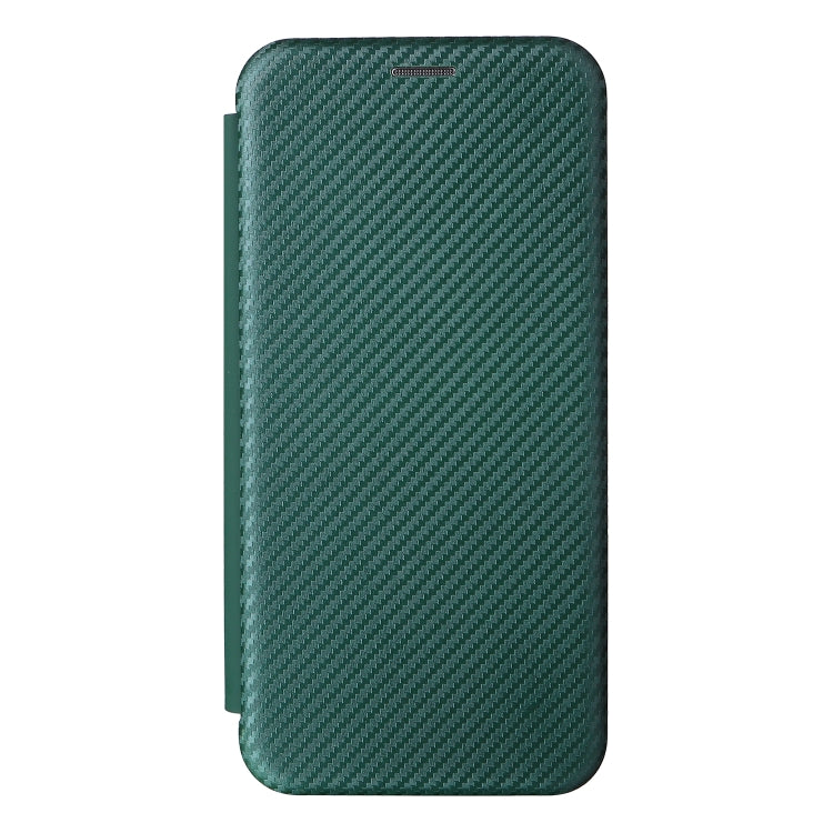 For Ulefone Note 13P Carbon Fiber Texture Horizontal Flip PU Phone Case(Green) - Ulefone Cases by buy2fix | Online Shopping UK | buy2fix