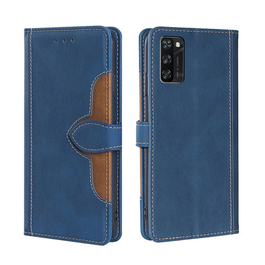 For Blackview A100 Skin Feel Straw Hat Magnetic Buckle Leather Phone Case(Blue) - More Brand by buy2fix | Online Shopping UK | buy2fix