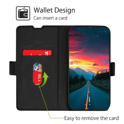 For Doogee Y8 Ultra-thin Voltage Side Buckle PU + TPU Leather Phone Case(Black) - More Brand by buy2fix | Online Shopping UK | buy2fix