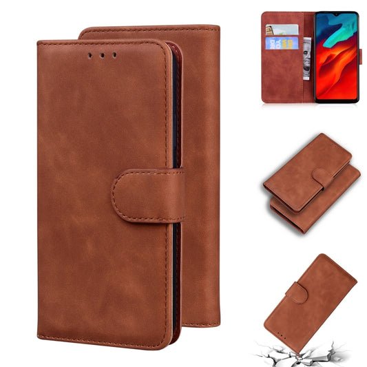 For Blackview A80 Pro Skin Feel Pure Color Flip Leather Phone Case(Brown) - More Brand by buy2fix | Online Shopping UK | buy2fix