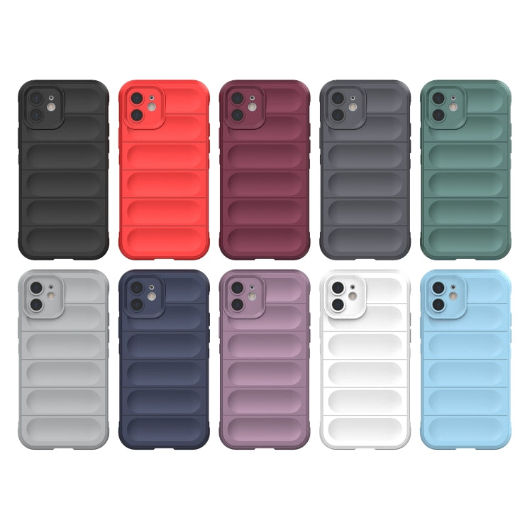 For iPhone 12 Magic Shield TPU + Flannel Phone Case(Grey) - iPhone 12 / 12 Pro Cases by buy2fix | Online Shopping UK | buy2fix