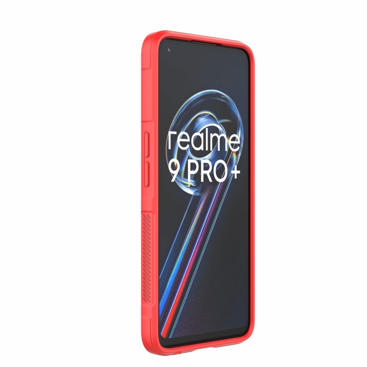 For OPPO Realme 9 Pro+ Magic Shield TPU + Flannel Phone Case(Light Blue) - Realme Cases by buy2fix | Online Shopping UK | buy2fix
