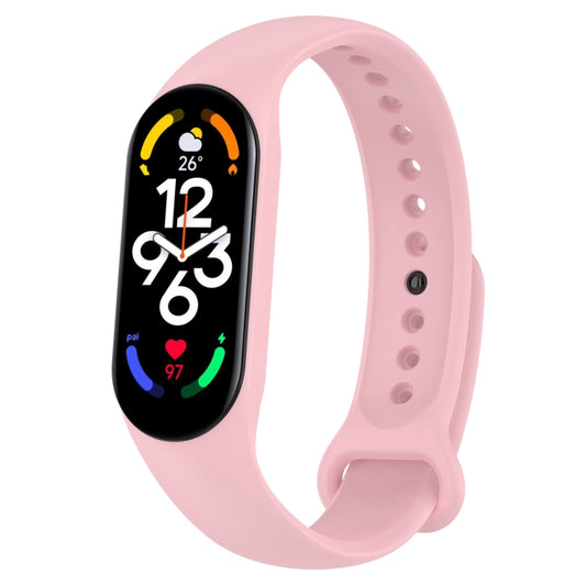 For Xiaomi Mi Band 7 / 7NFC / 6 / 6 NFC / 5 / 5 NFC / Amazfit Band 5 Official Silicone Watch Band(Girl Pink) - Watch Bands by buy2fix | Online Shopping UK | buy2fix