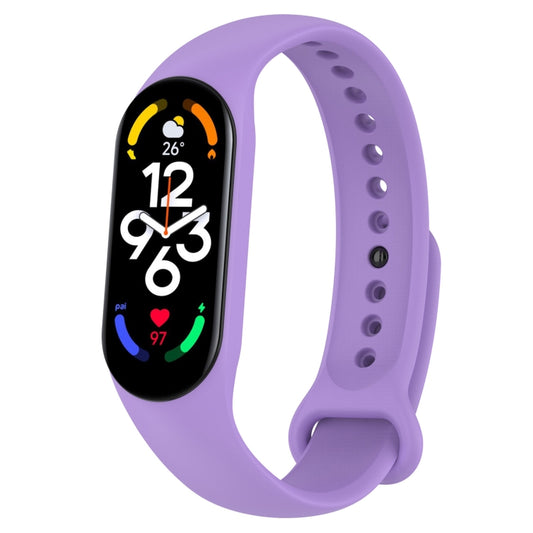 For Xiaomi Mi Band 7 / 7NFC / 6 / 6 NFC / 5 / 5 NFC / Amazfit Band 5 Official Silicone Watch Band(Lavender Purple) - Watch Bands by buy2fix | Online Shopping UK | buy2fix
