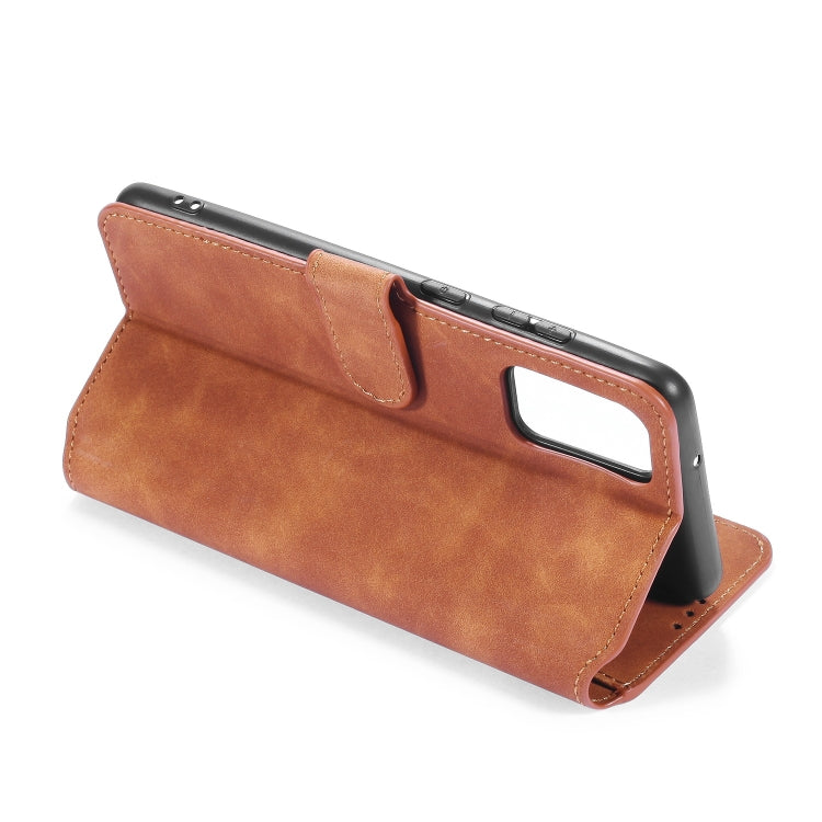 For Galaxy S20 DG.MING Retro Oil Side Horizontal Flip Case with Holder & Card Slots & Wallet(Brown) - Galaxy Phone Cases by DG.MING | Online Shopping UK | buy2fix