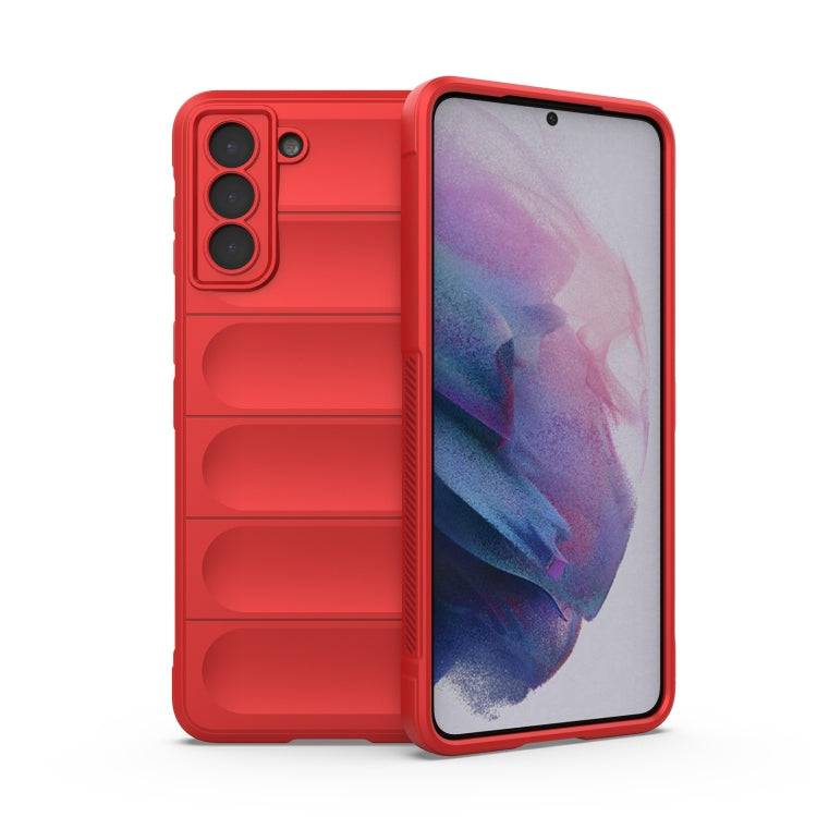 For Samsung Galaxy S21+ 5G Magic Shield TPU + Flannel Phone Case(Red) - Galaxy S21+ 5G Cases by buy2fix | Online Shopping UK | buy2fix
