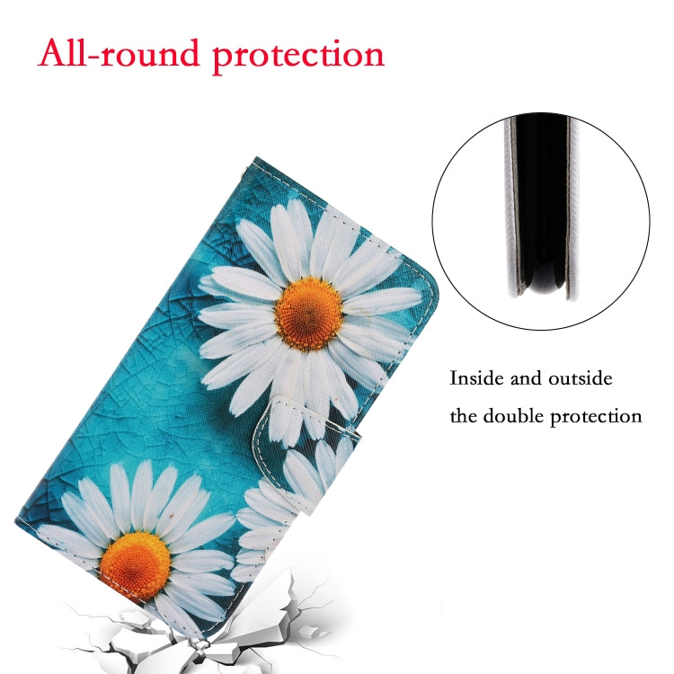 For OPPO A96 4G / Realme 9i Colored Drawing Pattern Flip Leather Phone Case(Daisy) - Realme Cases by buy2fix | Online Shopping UK | buy2fix