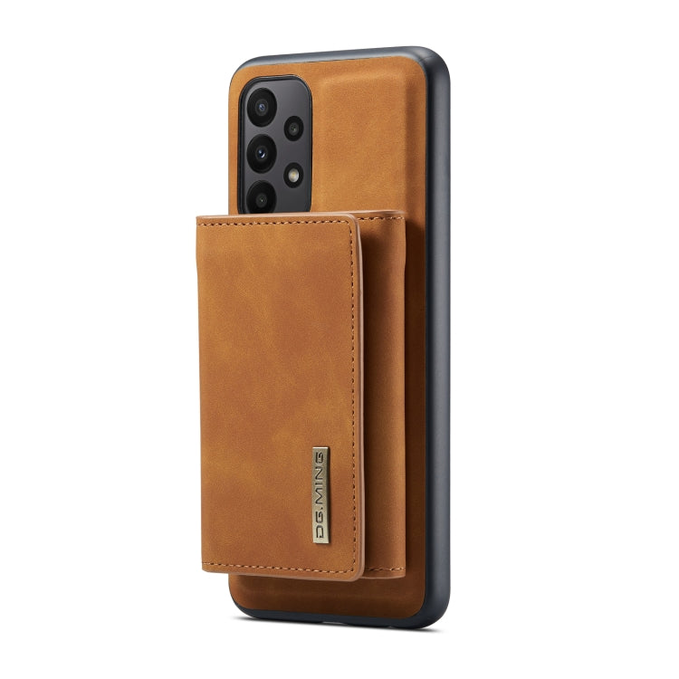 For Samsung Galaxy A23 5G DG.MING M1 Series 3-Fold Multi Card Wallet Phone Case(Brown) - Galaxy Phone Cases by DG.MING | Online Shopping UK | buy2fix