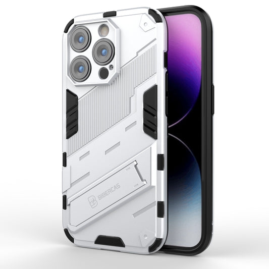 For iPhone 14 Pro Punk Armor 2 in 1 PC + TPU Phone Case(White) - iPhone 14 Pro Cases by buy2fix | Online Shopping UK | buy2fix