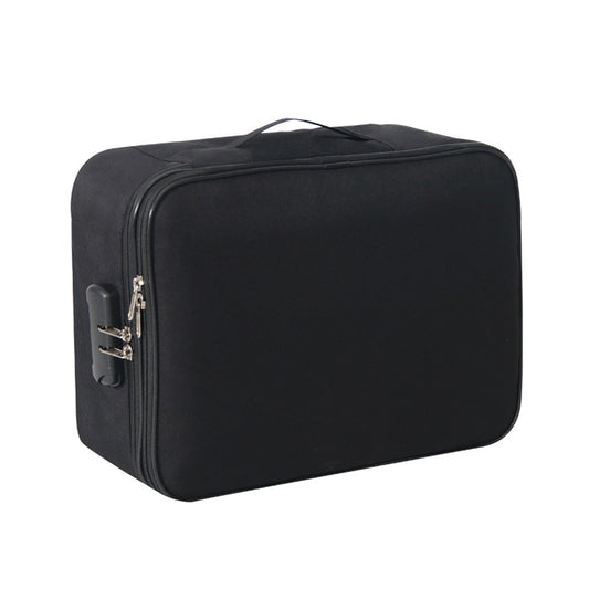 Large Capacity Multi-layers Foldable Fabric Document Storage Bag, Specification:Two Layers-Unlocked(Black) - Digital Storage Bag by buy2fix | Online Shopping UK | buy2fix