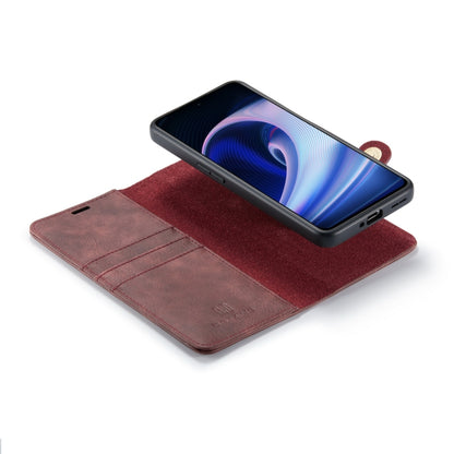 For OnePlus Ace & 10R DG.MING Crazy Horse Texture Detachable Magnetic Leather Phone Case(Red) - OnePlus Cases by DG.MING | Online Shopping UK | buy2fix