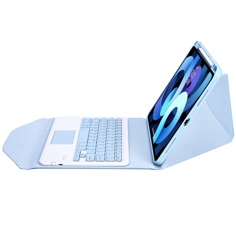 Z11B-A Pen Slot Touchpad Bluetooth Keyboard Leather Tablet Case For iPad Pro 11 2021/2020/2018(Sky Blue) - For iPad Pro by buy2fix | Online Shopping UK | buy2fix