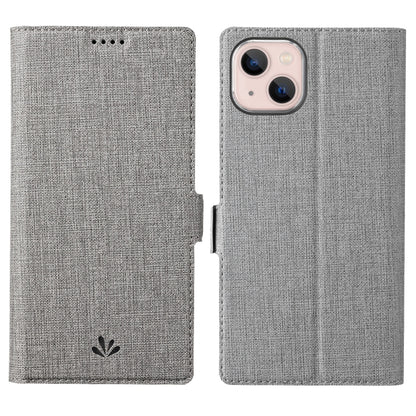 For iPhone 13 ViLi K Series Dual-side Buckle Magsafe Leather Phone Case(Grey) - iPhone 13 Cases by ViLi | Online Shopping UK | buy2fix