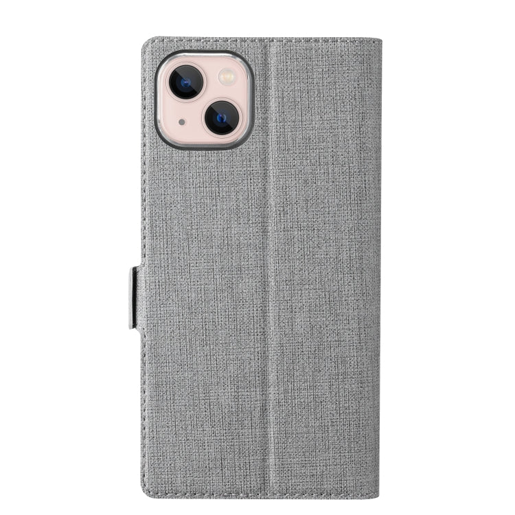 For iPhone 13 ViLi K Series Dual-side Buckle Magsafe Leather Phone Case(Grey) - iPhone 13 Cases by ViLi | Online Shopping UK | buy2fix