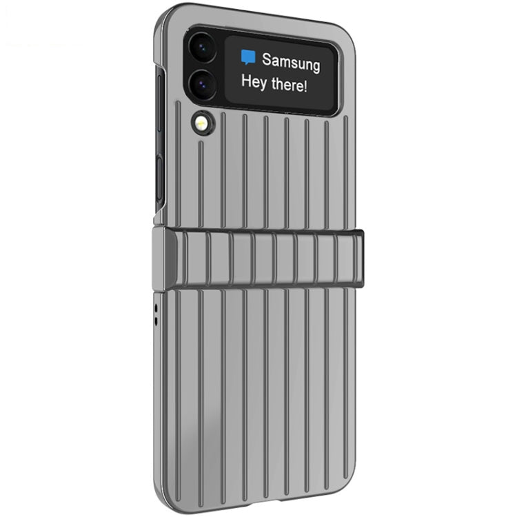 For Samsung Galaxy Z Flip4 5G IMAK JS-3 Series Colorful Vertical Stripe PC Case(Black) - Galaxy Z Flip4 5G Cases by imak | Online Shopping UK | buy2fix