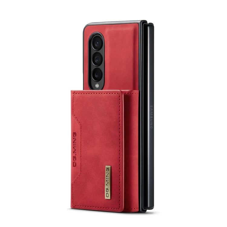 For Samsung Galaxy Z Fold3 5G DG.MING M2 Series 3-Fold Multi Card Bag Phone Case(Red) - Galaxy Phone Cases by DG.MING | Online Shopping UK | buy2fix