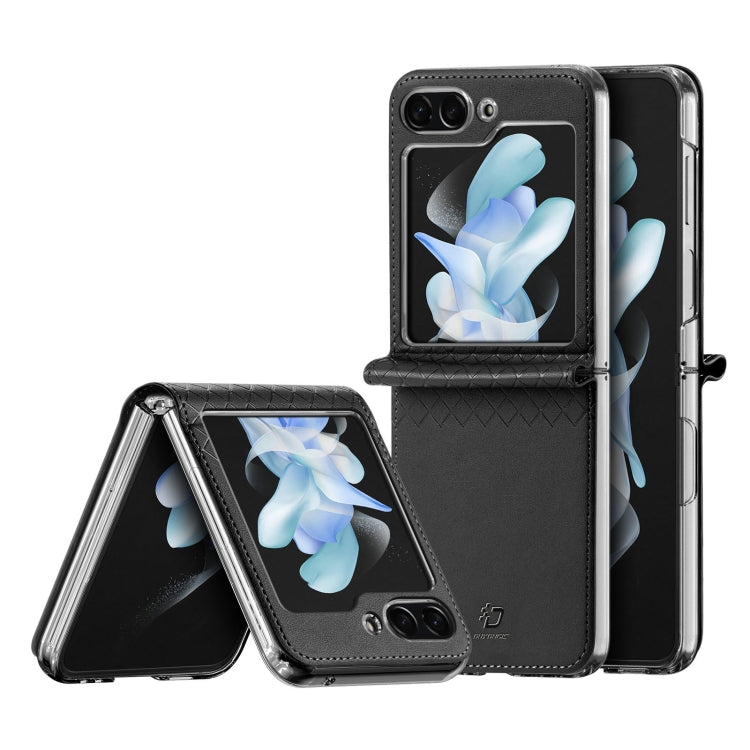 For Samsung Galaxy Z Flip5 5G DUX DUCIS Bril Series PU + TPU Phone Case(Black) - Galaxy Z Flip5 Cases by DUX DUCIS | Online Shopping UK | buy2fix