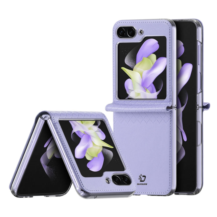 For Samsung Galaxy Z Flip5 5G DUX DUCIS Bril Series PU + TPU Phone Case(Purple) - Galaxy Z Flip5 Cases by DUX DUCIS | Online Shopping UK | buy2fix