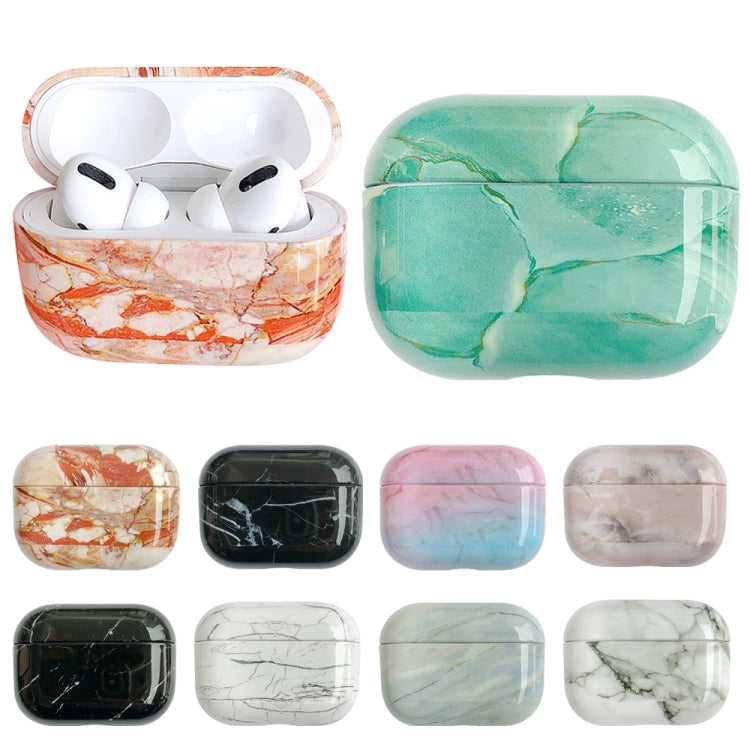 For AirPods Pro 2 Marble Pattern Wireless Earphone Protective Case(Black Blue) - For AirPods Pro 2 by buy2fix | Online Shopping UK | buy2fix