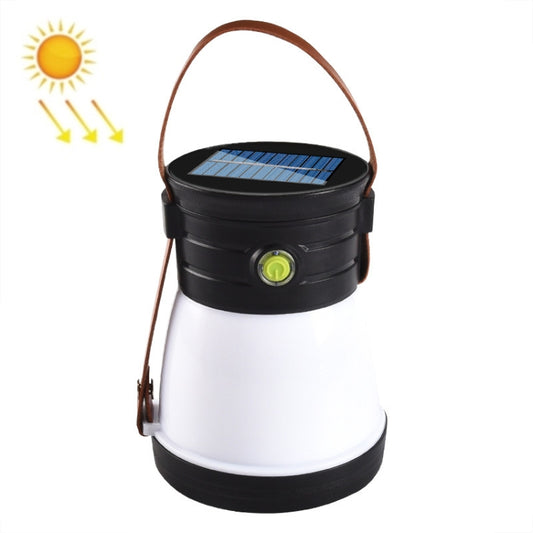 USB Multi-function Portable Rechargeable Solar Emergency Camping Lamp  Flashlight(Black) - Solar Lights by buy2fix | Online Shopping UK | buy2fix