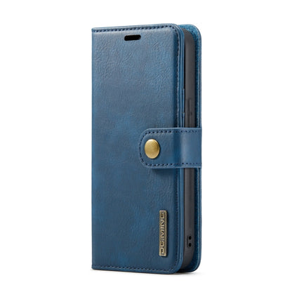 For iPhone 14 Plus DG.MING Crazy Horse Texture Detachable Magnetic Leather Case(Blue) - iPhone 14 Plus Cases by DG.MING | Online Shopping UK | buy2fix