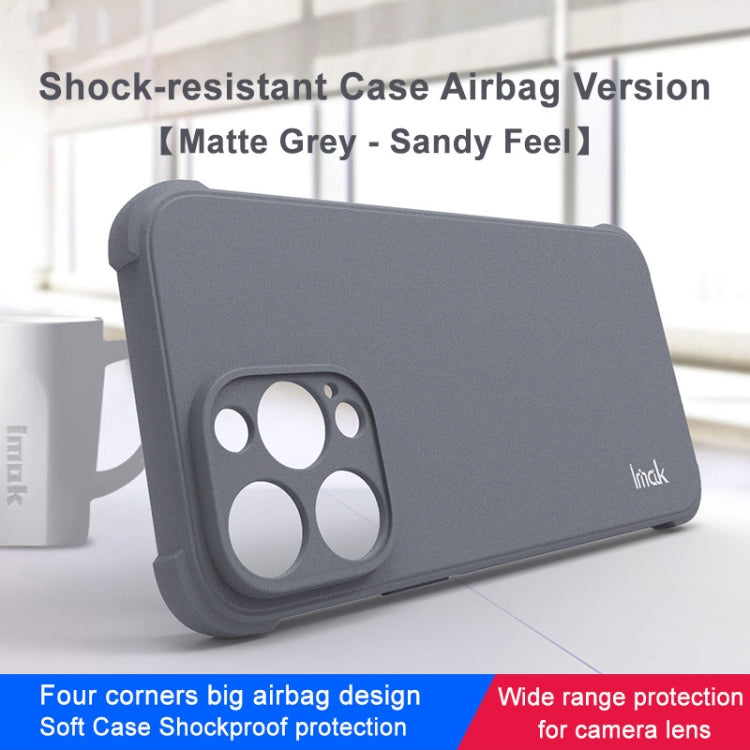 For iPhone 14 Pro imak Shockproof Airbag TPU Phone Case(Matte Grey) - iPhone 14 Pro Cases by imak | Online Shopping UK | buy2fix