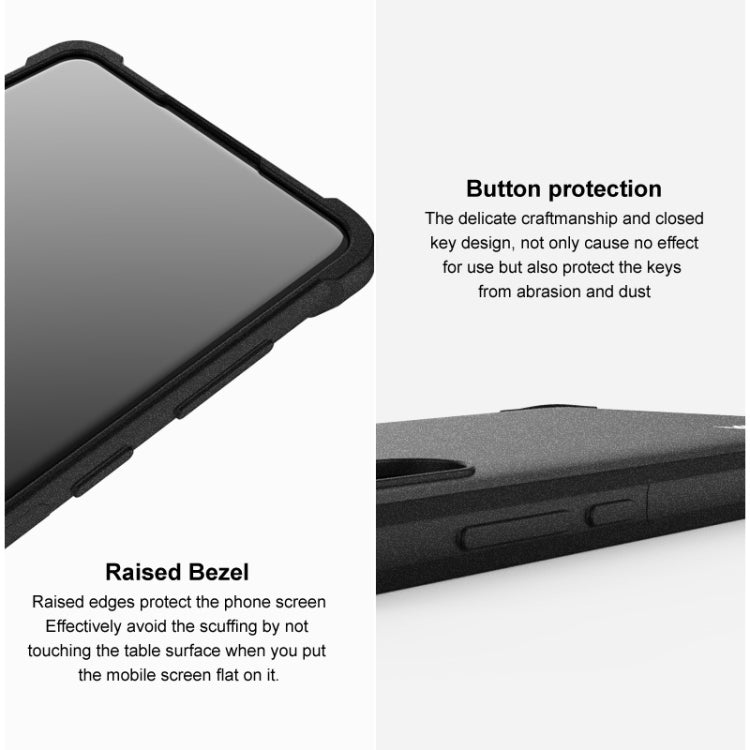 For Motorola Edge 2022 5G imak Shockproof Airbag TPU Phone Case(Matte Black) - Motorola Cases by imak | Online Shopping UK | buy2fix