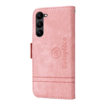 For Samsung Galaxy S23+ 5G BETOPNICE Dual-side Buckle Leather Phone Case(Pink) - Galaxy S23+ 5G Cases by BETOPNICE | Online Shopping UK | buy2fix