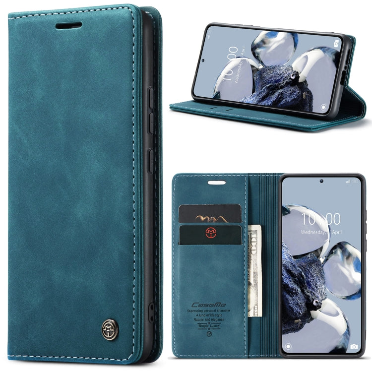 For Xiaomi 12T / 12T Pro CaseMe 013 Multifunctional Horizontal Flip Leather Phone Case(Blue) - Xiaomi Cases by CaseMe | Online Shopping UK | buy2fix