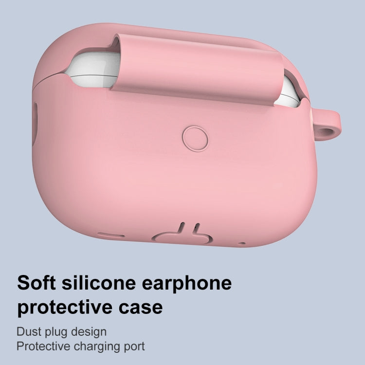 For AirPods Pro 2 Thickened One-piece Shockproof Earphone Case(Light Pink) - For AirPods Pro 2 by buy2fix | Online Shopping UK | buy2fix