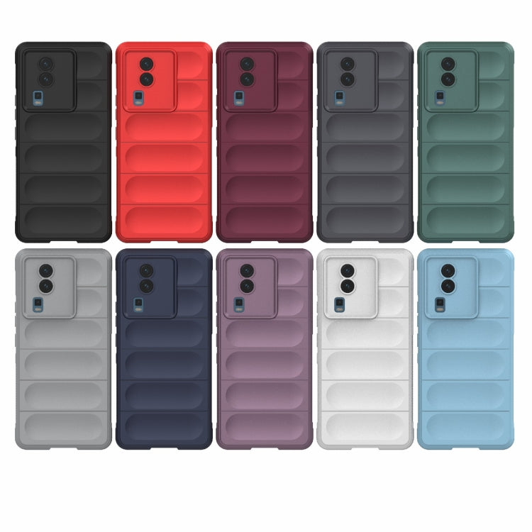 For vivo iQOO Neo7 Magic Shield TPU + Flannel Phone Case(Black) - vivo Cases by buy2fix | Online Shopping UK | buy2fix