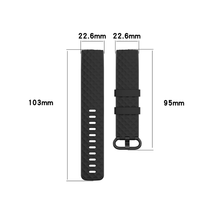 Color Buckle TPU Wrist Strap Watch Band for Fitbit Charge 4 / Charge 3 / Charge 3 SE, Size: S(Red) - Watch Bands by buy2fix | Online Shopping UK | buy2fix